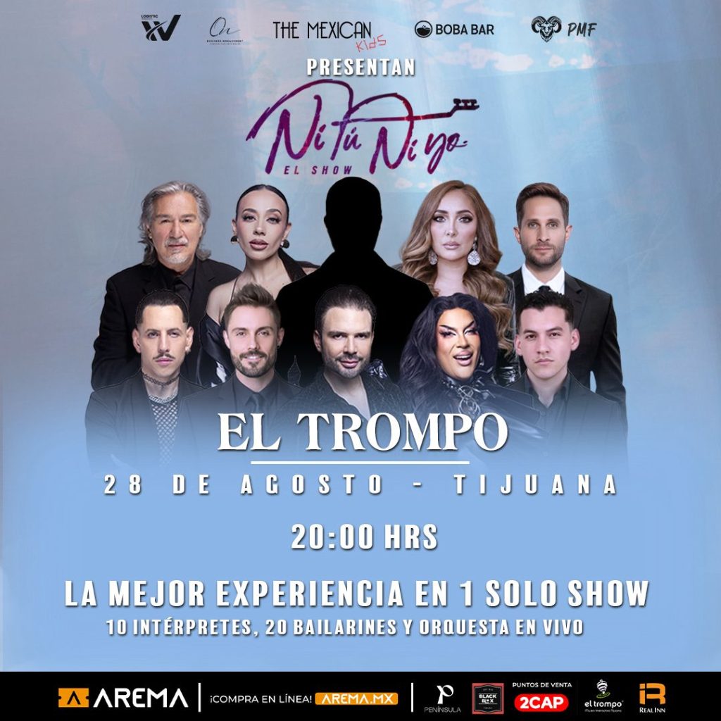 Ni Tú Ni Yo El Show llega a Tijuana el viernes 28 de agosto de 2026 con una experiencia que combina teatro, concierto y cabaret en un espectáculo inspirado en la música de Juan Gabriel. La presentación se realizará en Audiorama El Trompo, uno de los nuevos recintos para eventos y espectáculos en Tijuana.